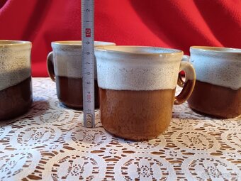 Retro glazurované hrnky (4 ks) – minimalistický design - 3