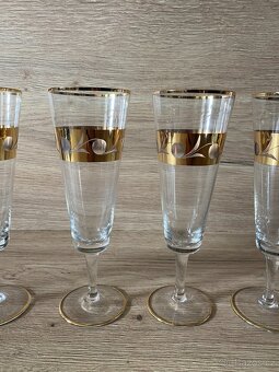sklenice na sekt flétny na šampaňské retro sklo - 3