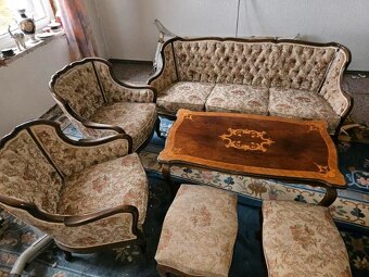 Sedací souprava v rokokovém stylu se stolkem - 3