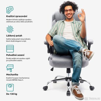 NOVÉ - Kancelářské křeslo COMFORTABLE nosnost 130 kg - 3