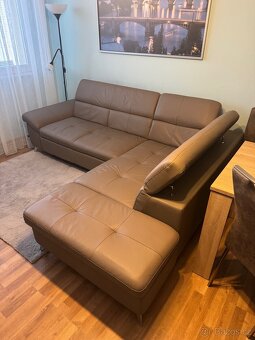 Kožená sedačka, kuchyňský stů, židle a lavice - 3