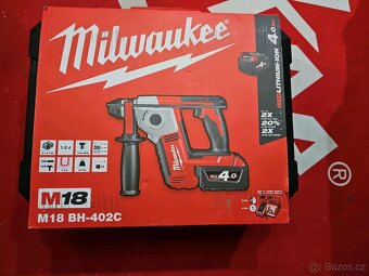 Aku kladivo Milwaukee M18 BH-402C – TOP STAV, nutně prodám - 3