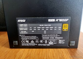MSI prémiový pc zdroj MPG A750GF 80 Plus GOLD - 3