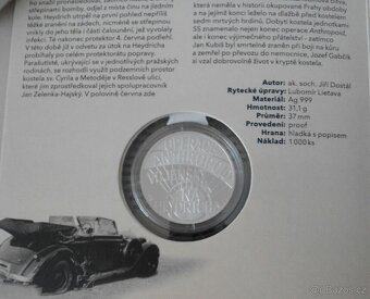 Stříbrná medaile Jozef Gabčík a Jan Kubiš proof - 3