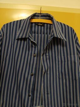 Pánské pyžamo vel. L - XL, plátěné 100% bavlna, proužek - 3