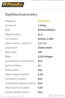 Motorová pila Riwall RPCS 6250 - 3