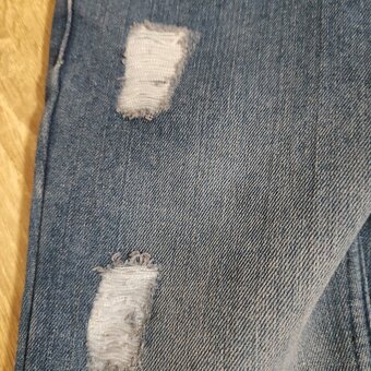 Krásně dívčí rifle s kytičkami vel. 140, TOPSTAV - 3