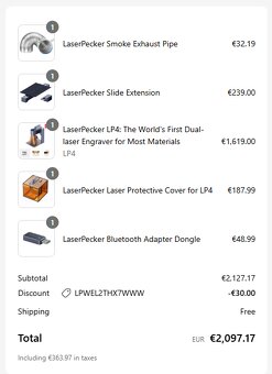 Laserpecker LP4 v záruce - 3