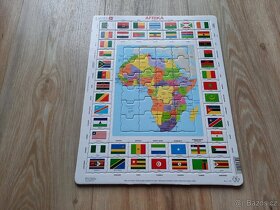 Puzzle - kontinenty - 4ks - 3