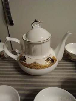 Čínský porcelánový čajový set, konvice a šálky nepoužitý. - 3