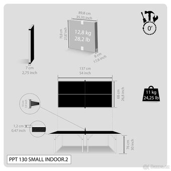 Stůl na stolní tenis PPT130 Small - 3