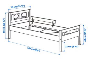 Detska postel IKEA - 160cm delka (včetně matrace) - 3