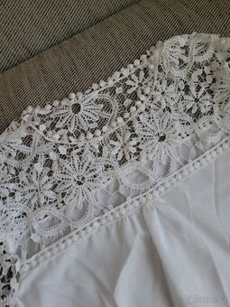 Dámská bílá boho halenka, vel. S-M - 3