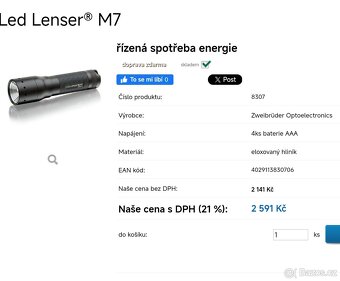 Led lenser baterka M7 - 3