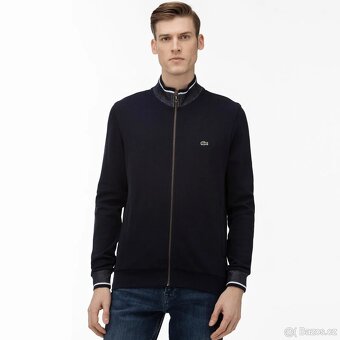 LACOSTE  PÁNSKÝ NAVY SILNÝ BAVLNĚNÝ SVETR XXL - 3