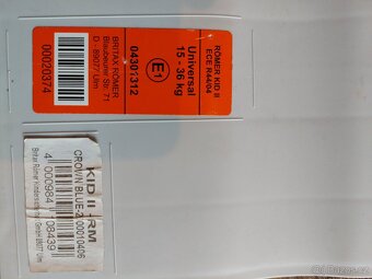 Prodám autosedačku Römer - 3