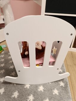 Dřevěná kolébka bílá - 3