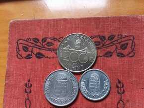 STŘÍBRNÝ 200 FORINT+1+2 PENGE PĚKNÉ - 3