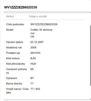 VW CRAFTER 2.5 tdi 120kw plně funkční r.v.2008 - 3