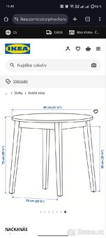 Masivní akciový stůl Ikea 89 cm - 3