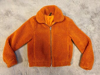 Oranžová bunda do pasu - 3