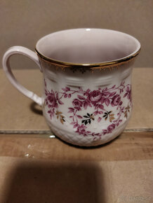 Karlovarský růžový porcelán 2 ks - 3