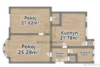 Pronájem, byt 2+1, 88 m², Denisovo nábřeží - 3