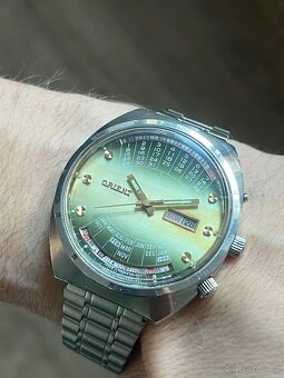 Hodinky Orient / vecny kalendar/ zeleno-zlate - 3