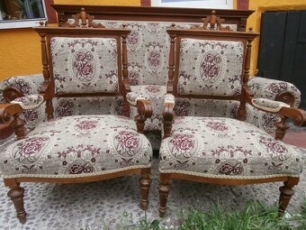 Starožitna sofa 2 křesla - 3