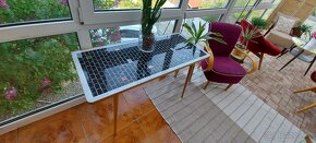 retro skleněný mosaikový stůl - 3