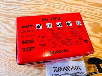 PŘÍVLAČOVÝ NAVIJÁK DAIWA BG 3000 + PLETENÁ ŠŇŮRA DAIWA - 3