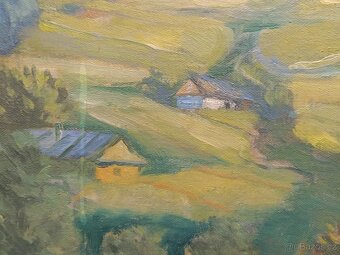 Obraz Chalupy v kopcích 1934, olej 58x77 - 3