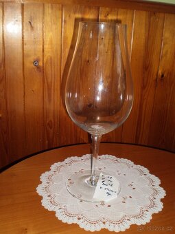 sklo - obří číše  - čiré sklo - výš. 37, 31, 17 cm ++nové++ - 3