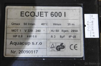 čerpadlo AQUA CUP ECOJET 600 l - TOP STAV - 3