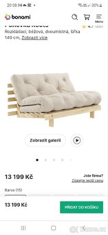 Polohovatelná pohovka futon - 3