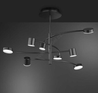 LED lustr na tyči WARIS zn. Wofi S černý - 3