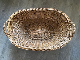 Krásný velký prouťený koš - 3