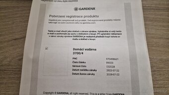 Gardena 3700/4 vodárna ZÁRUKA 40 Měsíců. Os. odběr Morava - 3