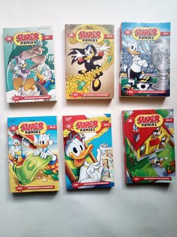 Starý Super komiks 6ks +školní kalendář kačera Donalda 97,98 - 3