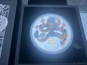 STŘÍBRNÁ MINCE 1KG LUNÁRNÍ SÉRIE III DRAK 2024 PERHT MINT - 3