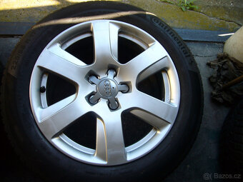 ZIMNÍ ALU KOLA orig.AUDI A6 17" 5x112 7,5" et-37,stř.-66,6 - 3