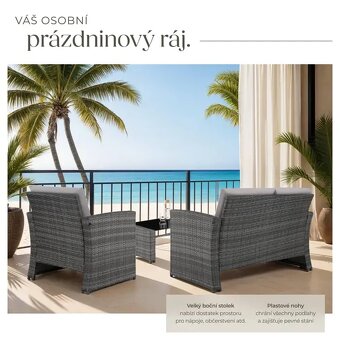 Zahradní ratanový nábytek Lucca nový - 3