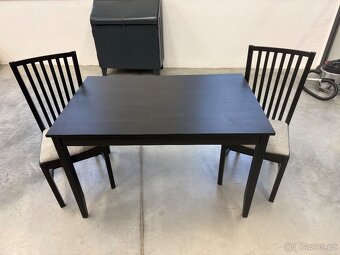 IKEA Stůl, tmavě hnědá mořené/buk dýha, 130x80 cm - 3