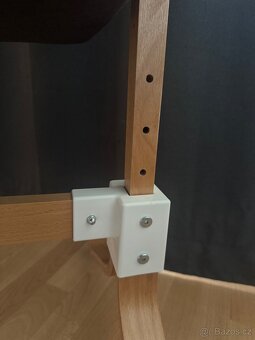 Postýlka - přistýlka pro miminka pro děti dřevěná s kolečky - 3