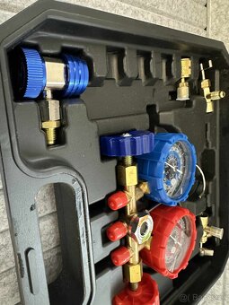 Servisní sada klimatizace: vakuová pumpa + manometry(475) - 3