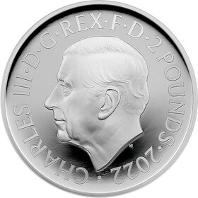 Alžběta II. 1 Oz PROOF, stříbrná mince - 3