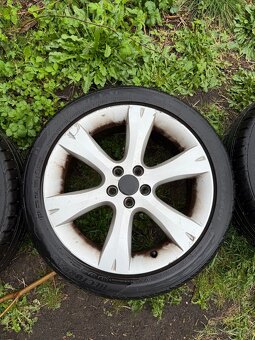 SUBARU alu kola 5x100 r17, zánovní pneu letní - 3