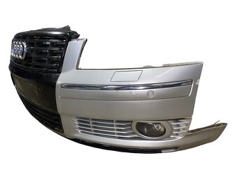 Přední nárazník stříbrná metalíza LY7W Audi A8 4E D3 2005 - 3