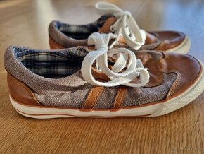 Dětské tenisky kůže/textil šněrovací vel. 29 - 3