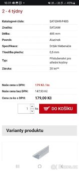 Satjam Držák hřebenáče Rapid - 485 mm perforovaný - Aluzinek - 3